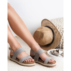 Bestelle Sandalen mit Glitzer braun grau 2