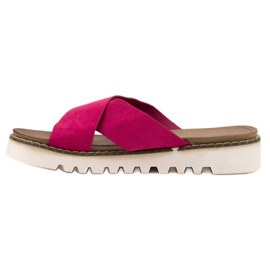 Laura Mode Fuchsia Wildleder Hausschuhe lila 1