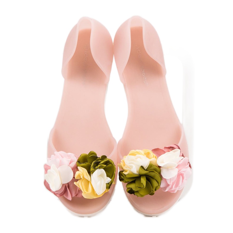 Ideal Shoes Meliski mit Blumen braun 1