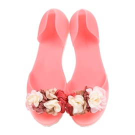 Ideal Shoes Meliski mit Blumen rosa 1