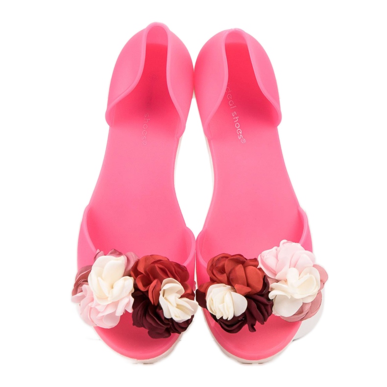 Ideal Shoes Meliski mit Blumen rosa 1
