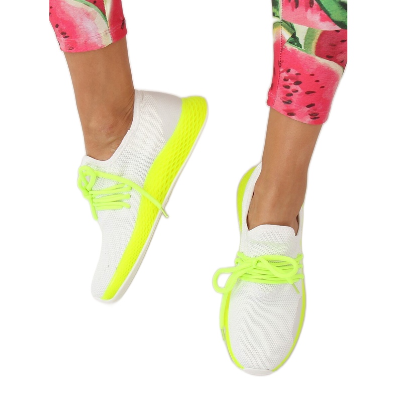 B-6851 Gelbe weiße und gelbe Sportschuhe 2