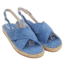 Blaue Espadrilles-Sandalen YJ-2M12 Blau 1