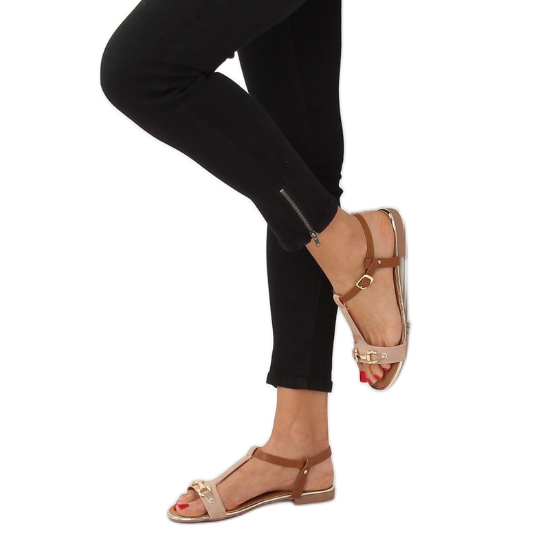 Rosa Damensandalen 127-97 Rosa braun 2