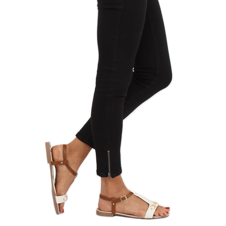 Weiße Sandalen für Damen 127-97 Weiß 1