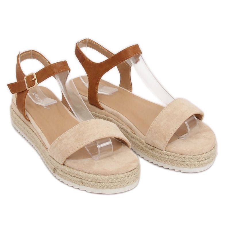 Beige Espadrilles-Sandalen Y-8224 Beige 2