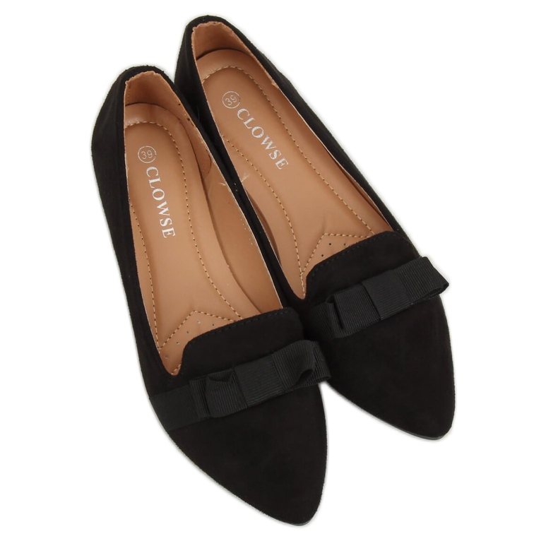 Schwarze Damen Ballerinas 8F59 Schwarz 1