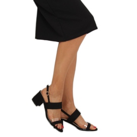 Schwarze Sandalen mit hohen Absätzen 660-1 / SA-2 Schwarz 1