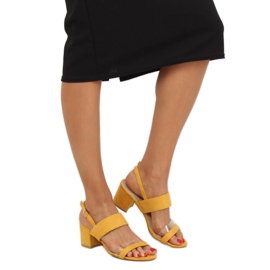 Gelbe Sandalen mit hohen Absätzen 660-1 / SA-2 Gelb 1