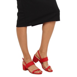 Rote Sandalen mit hohen Absätzen 660-1 / SA-2 Rot 1