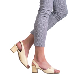 Goodin Elegante Slip-On Sandalen gelb 2