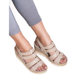 Goodin Bequeme Keilsandalen gelb 1
