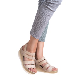 Goodin Bequeme Keilsandalen gelb 2