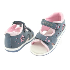 American Club DR20 Mädchensandalen aus Denim blau rosa 4