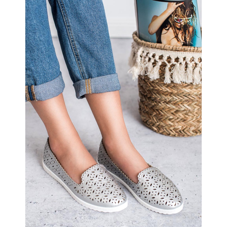 Vinceza Durchbrochene Lords grau 1