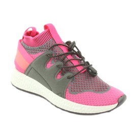 Befado Kinderschuhe bis 23 cm 516X030 grau rosa 1