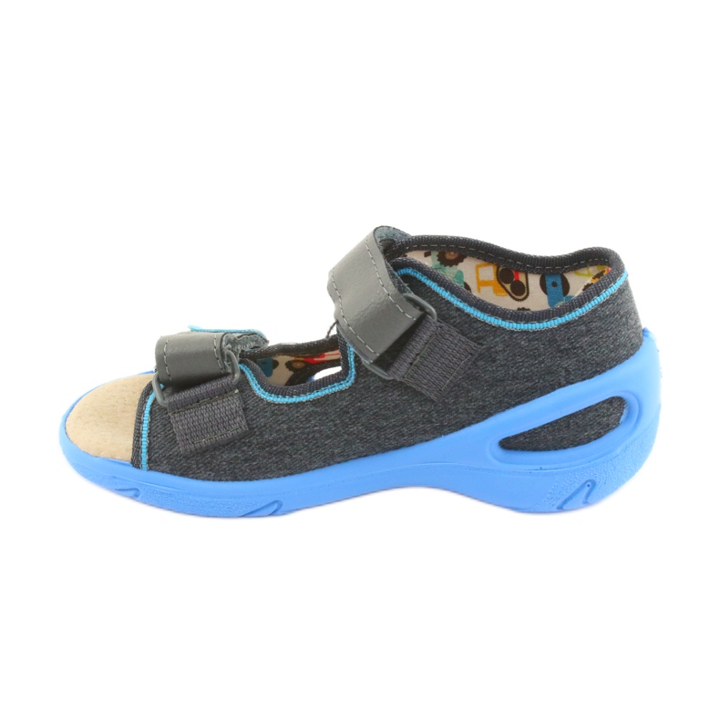 Befado Kinderschuhe PU 065P125 blau grau 2