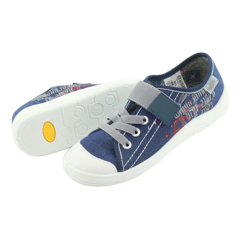 Befado Kinderschuhe 251Y116 weiß navy blau 4
