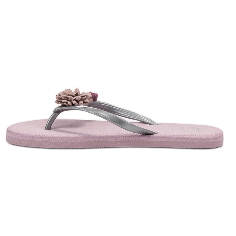 Ax Boxing Flip-Flops mit Blumen violett 1