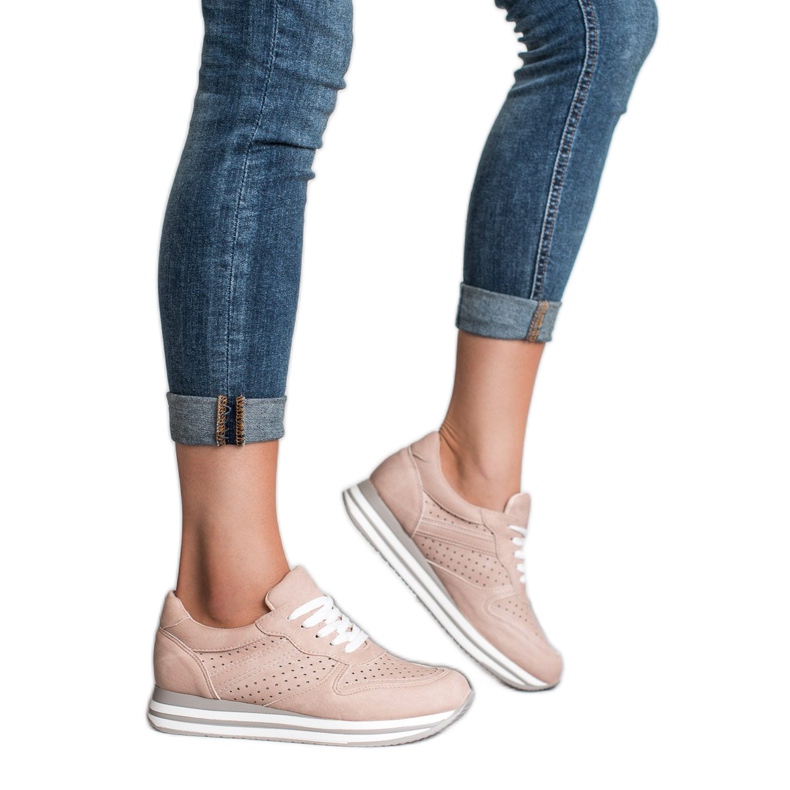 Kylie Sportschuhe aus Öko-Leder rosa 1