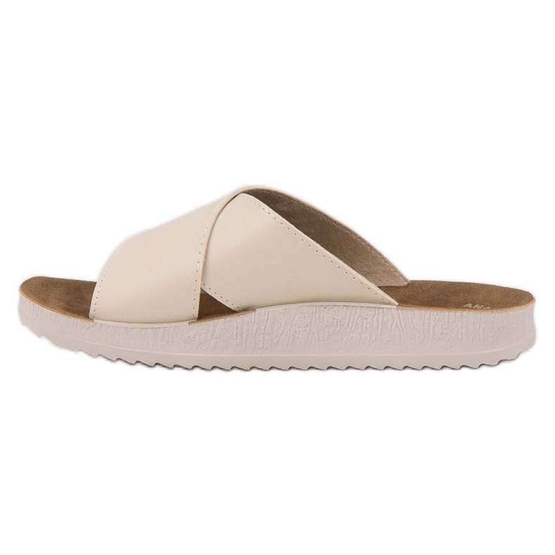 SHELOVET Hausschuhe aus Öko-Leder braun 2