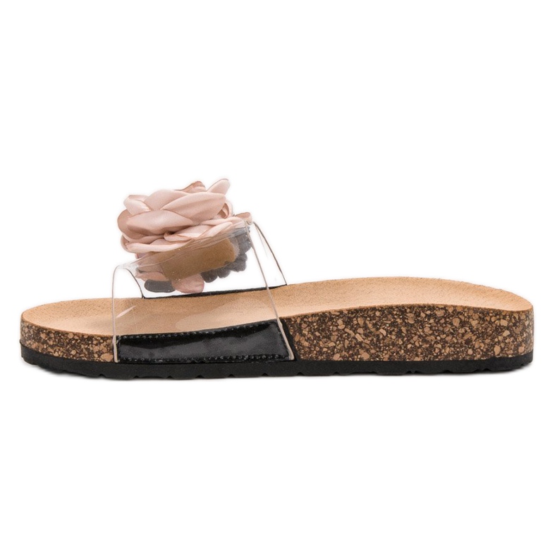 Super Me Hausschuhe mit Blumen braun mehrfarbig 2