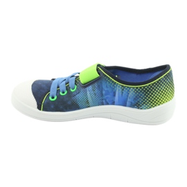 Befado Kinderschuhe 251Y121 marineblau blau grün 2