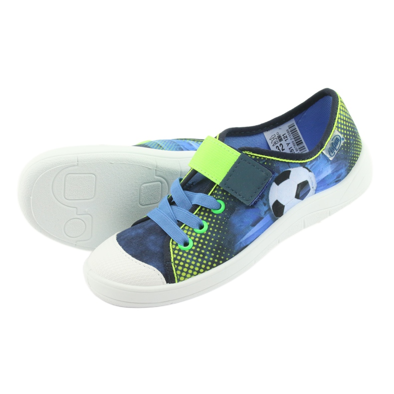 Befado Kinderschuhe 251Y121 marineblau blau grün 4