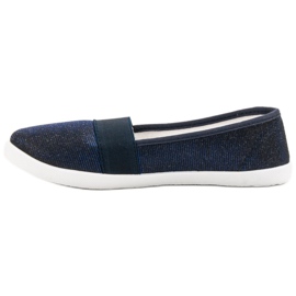 Renda Glitzer-Turnschuhe marineblau blau 1