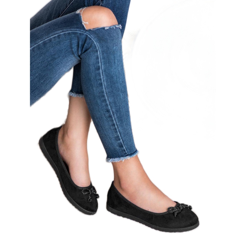 Comer Ballerinas aus Wildleder schwarz 2