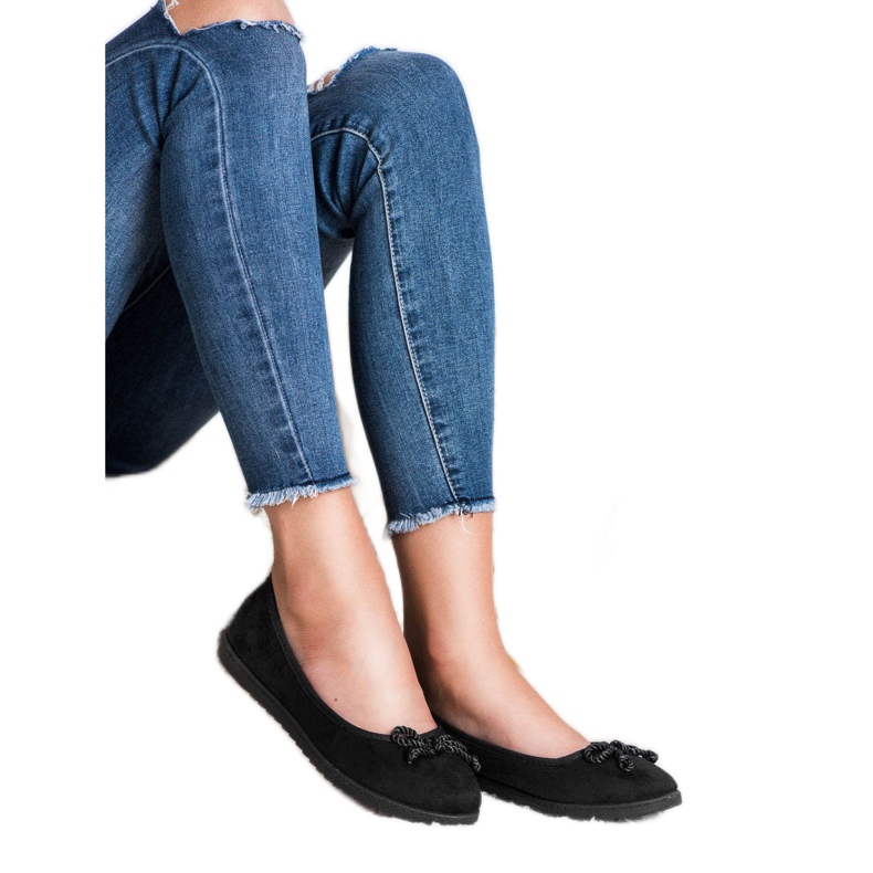 Comer Ballerinas aus Wildleder schwarz 1