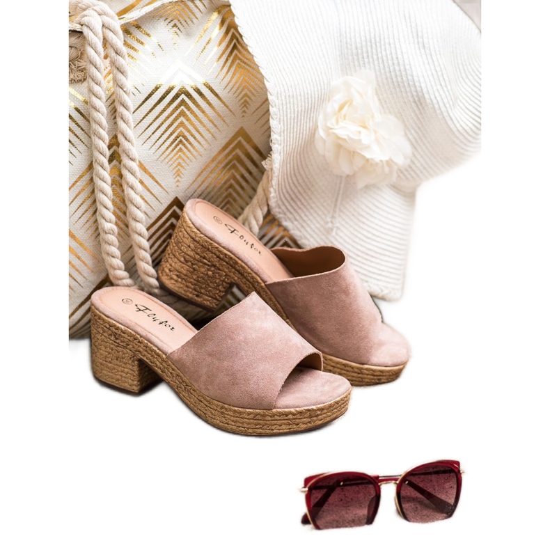 Flyfor Leichte Hausschuhe am Pfosten rosa 2