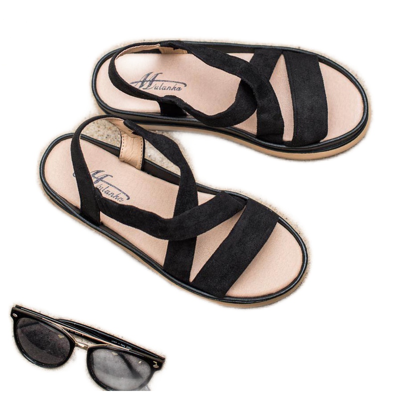 SHELOVET Slip-on-Sandalen auf der Plattform schwarz 2
