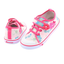 American Club Sneakers Mouth Einlegesohle aus amerikanischem Leder weiß braun rosa 4