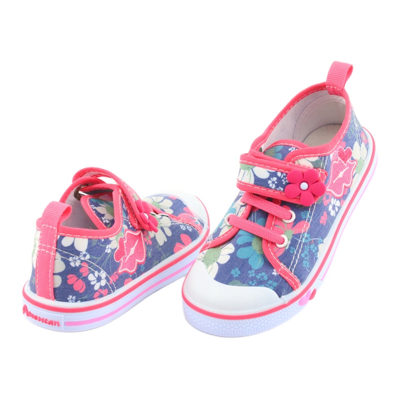 Sneakers Usta American Club Ledereinsatz rot blau mehrfarbig 4