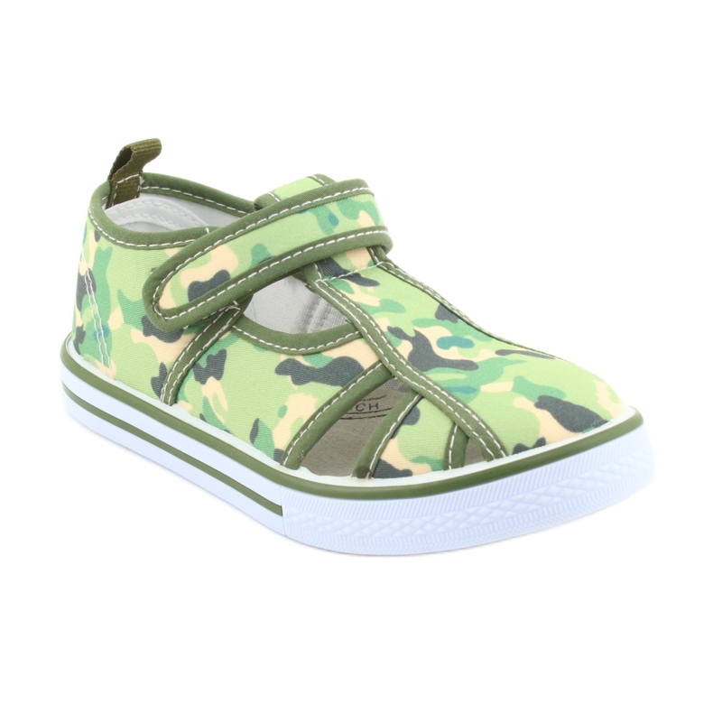 American Club Kinderschuhe mit Klettverschluss grün camo TEN 27/19 braun grau 1