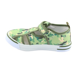 American Club Kinderschuhe mit Klettverschluss grün camo TEN 27/19 braun grau 2