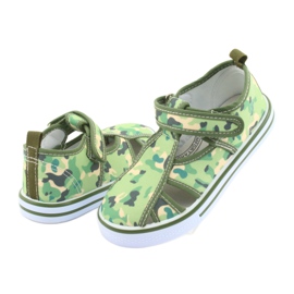 American Club Kinderschuhe mit Klettverschluss grün camo TEN 27/19 braun grau 4