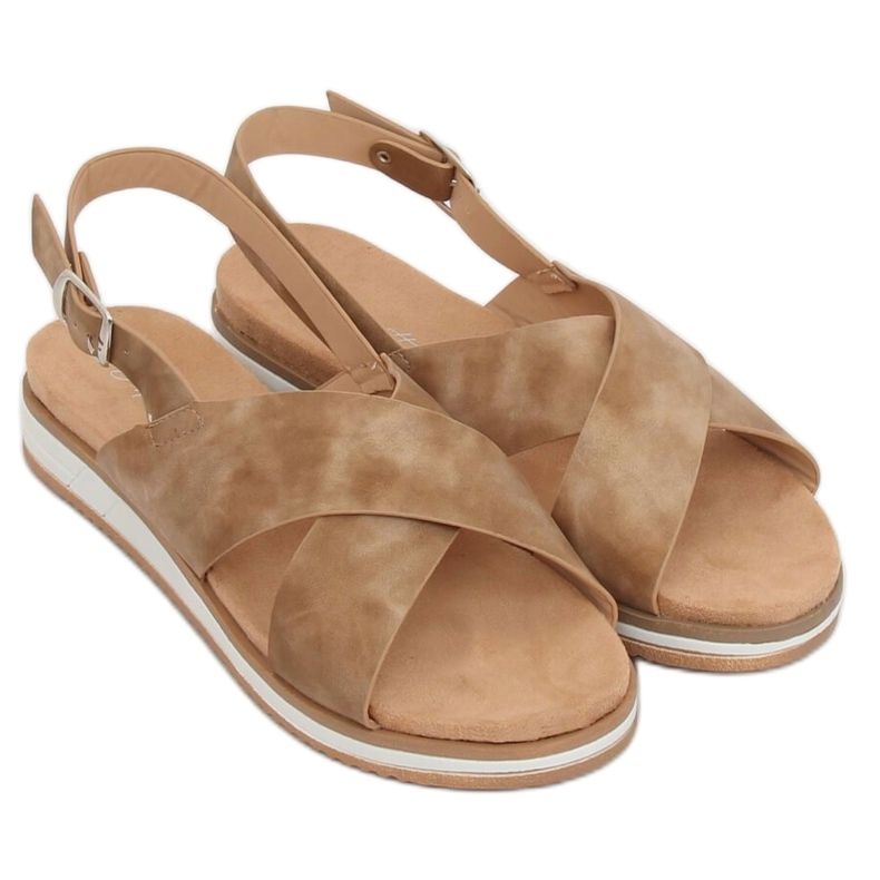 Beige Sandalen für Damen 1495 D.BEIGE 1