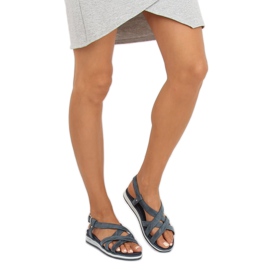 Marineblaue Damensandalen 1499 Navy navy blau 2