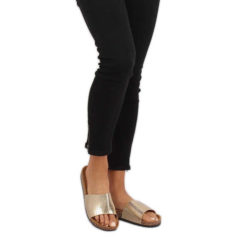 Goldene Hausschuhe für Damen PK44491 Gold 1