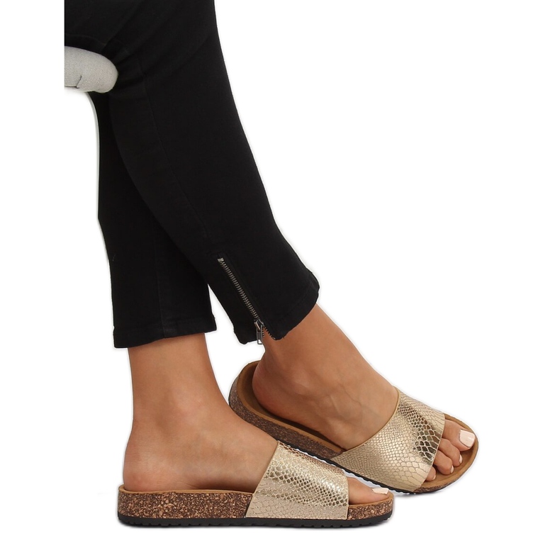 Goldene Hausschuhe für Damen PK44491 Gold 2