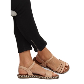 Damen Sandalen Champagner M531 Champagne mehrfarbig rosa 2