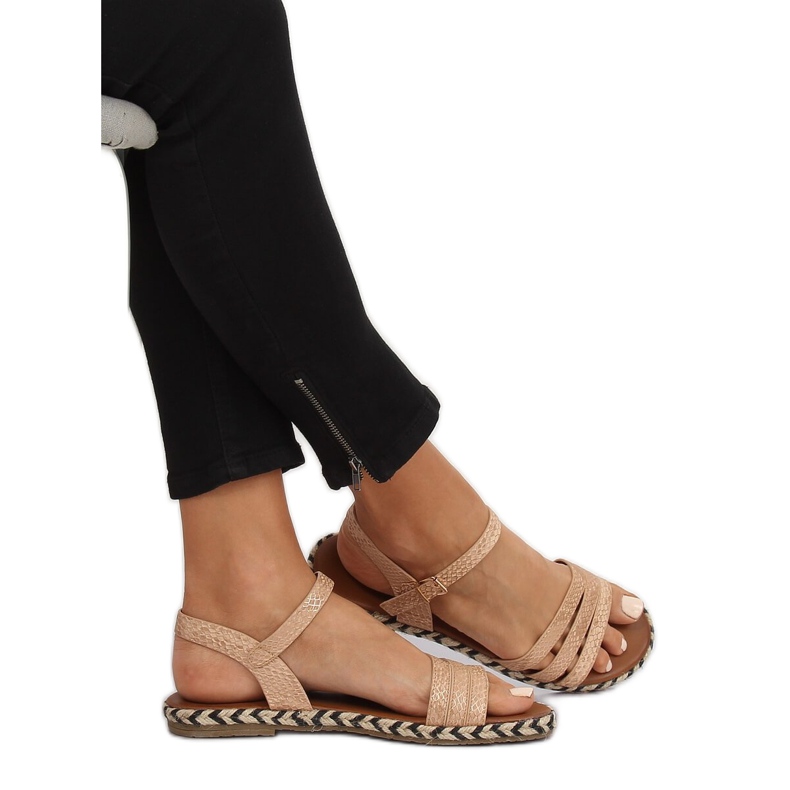 Damen Sandalen Champagner M531 Champagne mehrfarbig rosa 2