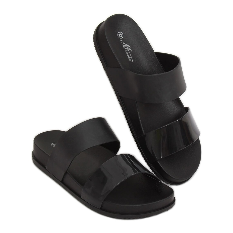 Schwarze Damen Hausschuhe TS-23 Schwarz 1