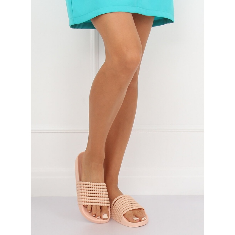 Rosa G301 Rosa Hausschuhe mit Perlen 2