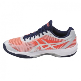 Asics Volley Elite Ff W B751N-0696 Volleyballschuhe weiß orange 1
