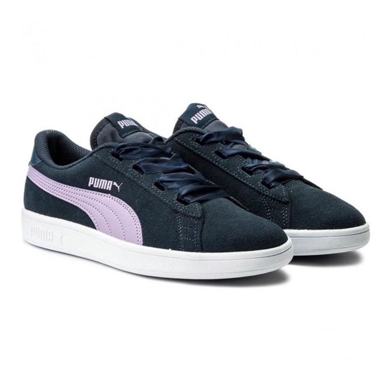 Puma Smash v2 Ribbon Jr 366003 03 navy blau 1