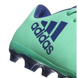Adidas X 17.4 FxG Jr CP9014 Fußballschuhe blau grün 2