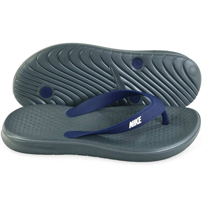 Nike Solay Thong M 882690 001 Hausschuhe grau marineblau 1